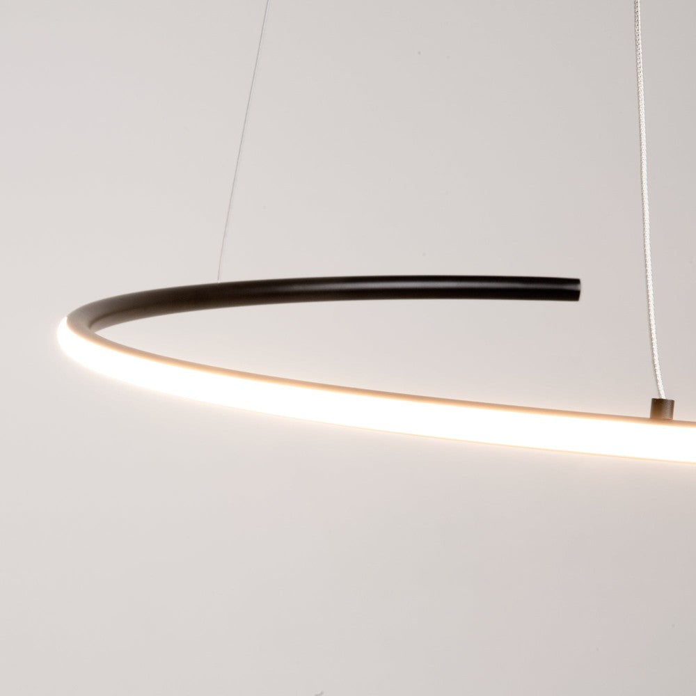 Curve Pendant Lamp In Black With S Curve-Maytoni-South Charlotte Fine Lighting