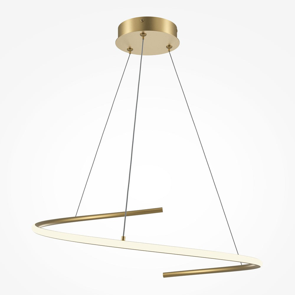 Curve Pendant Lamp With Brass Styling-Maytoni-South Charlotte Fine Lighting