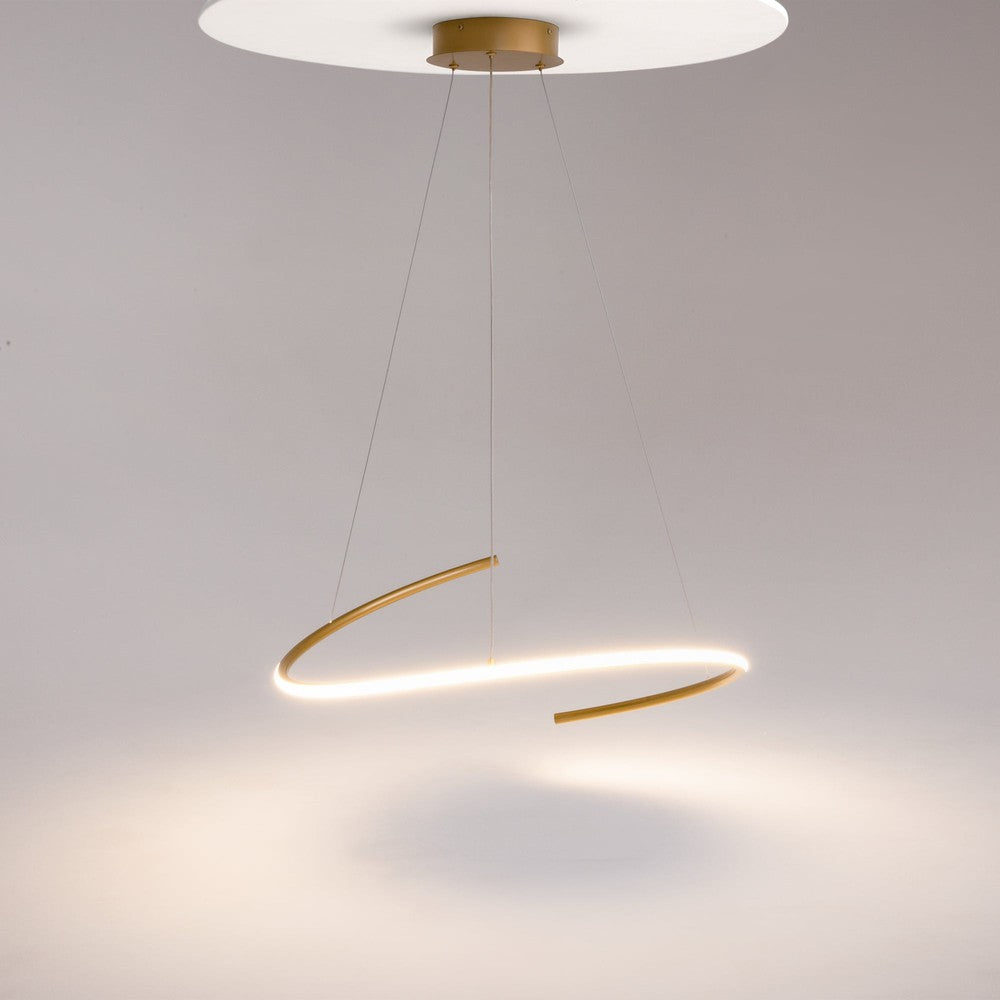 Curve Pendant Lamp With Brass Styling-Maytoni-South Charlotte Fine Lighting