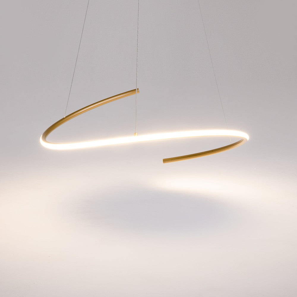 Curve Pendant Lamp With Brass Styling-Maytoni-South Charlotte Fine Lighting