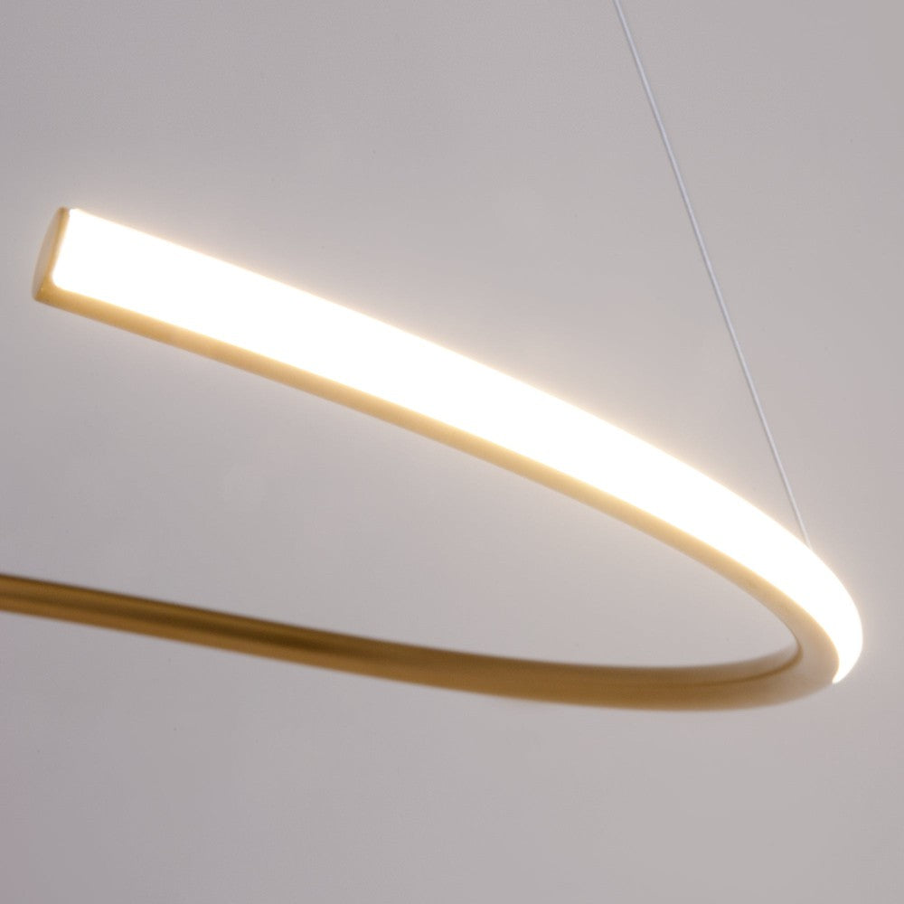 Curve Pendant Lamp With Brass Styling-Maytoni-South Charlotte Fine Lighting