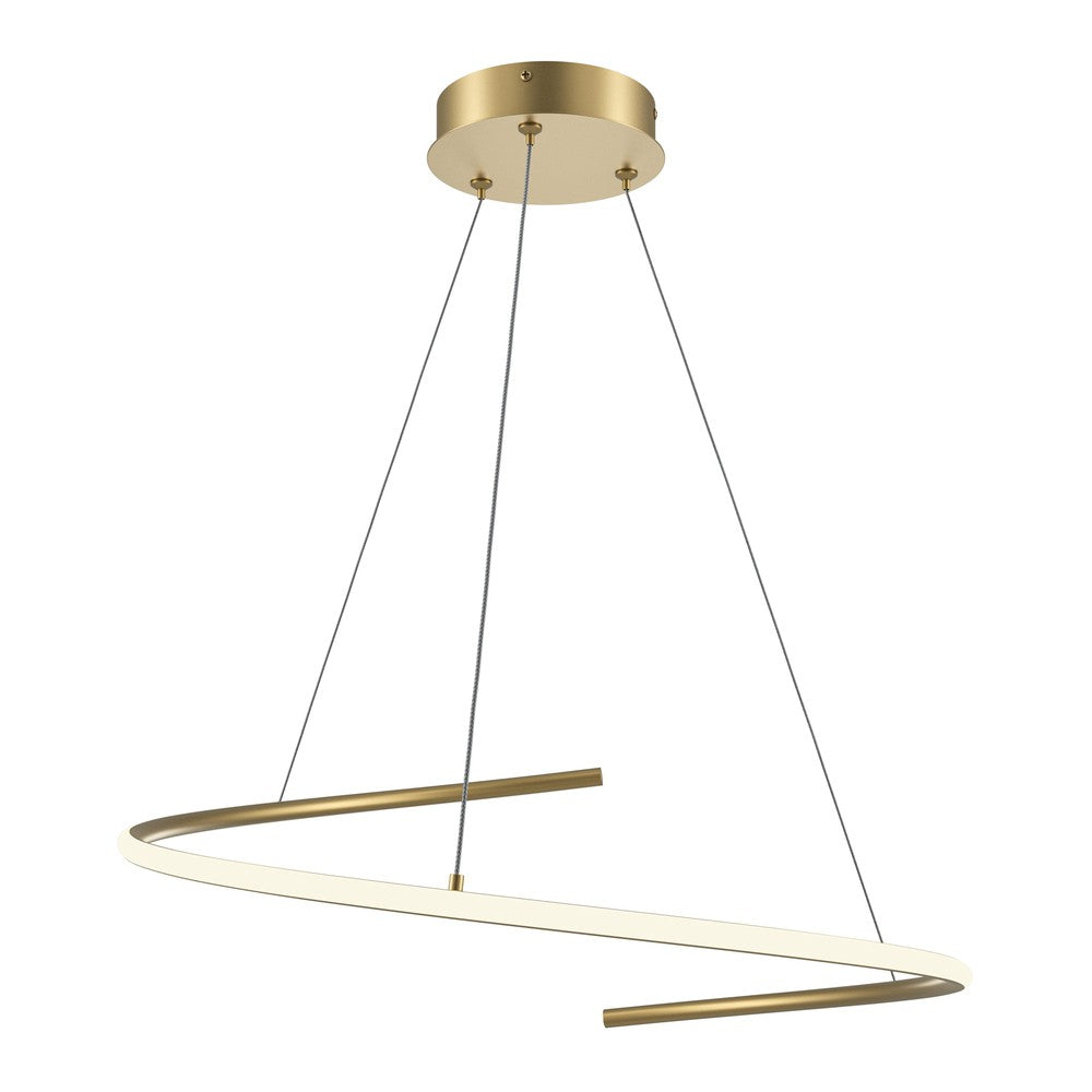 Curve Pendant Lamp With Brass Styling-Maytoni-South Charlotte Fine Lighting