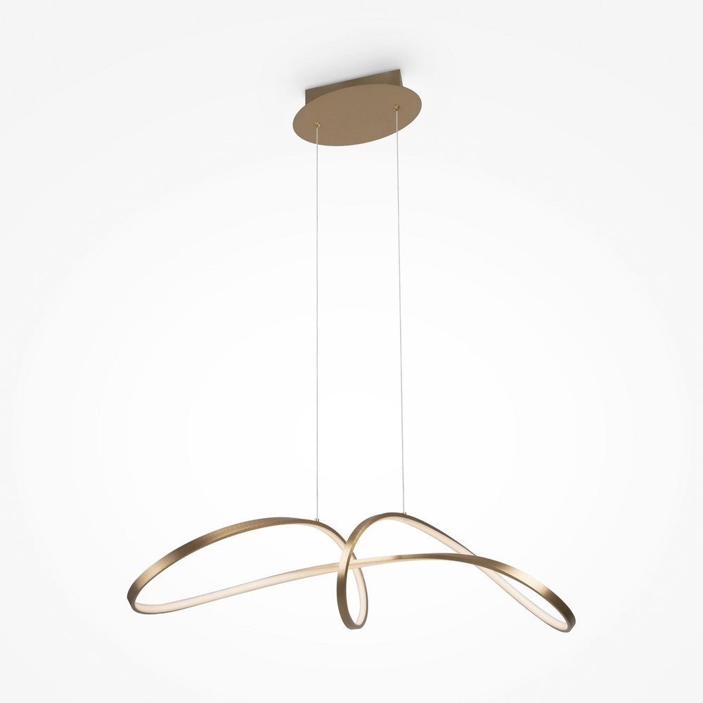 Curve Pendant Lamp With Gold Styling-Maytoni-South Charlotte Fine Lighting