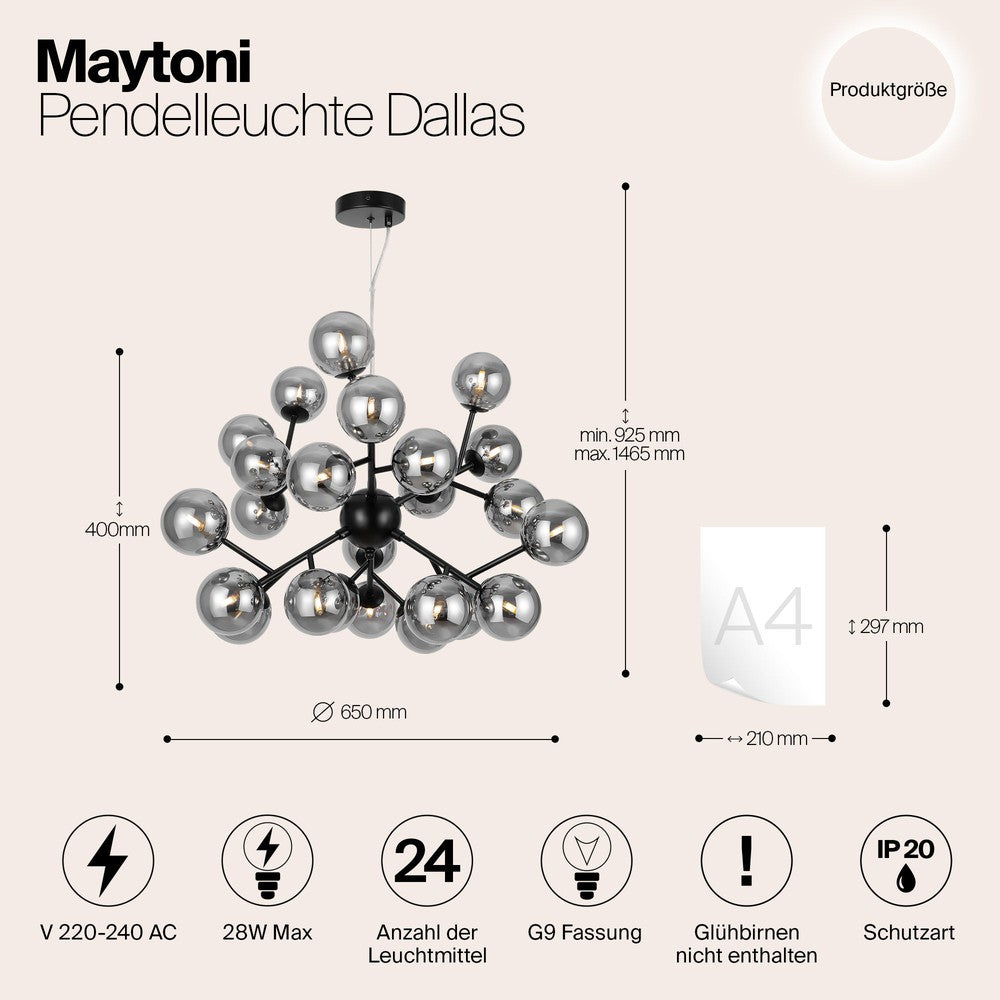 Dallas Chandelier In Black-Maytoni-South Charlotte Fine Lighting