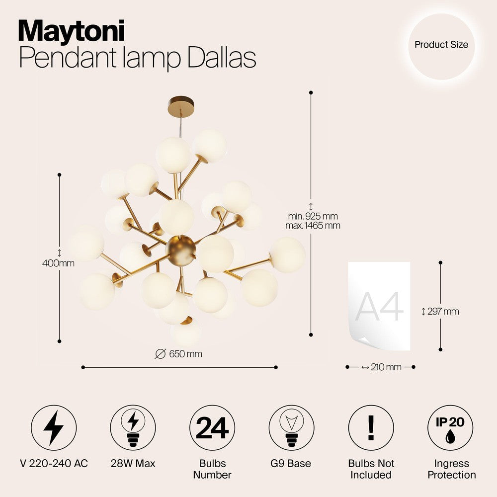 Dallas Chandelier With Gold Styling-Maytoni-South Charlotte Fine Lighting