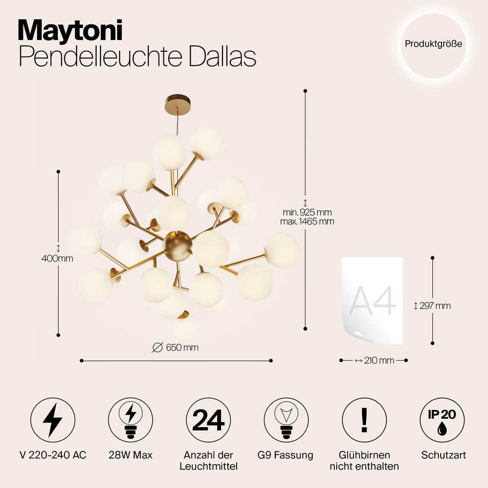 Dallas Chandelier With Gold Styling-Maytoni-South Charlotte Fine Lighting