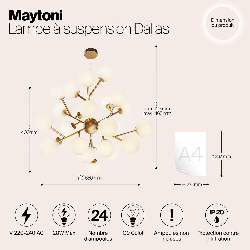 Dallas Chandelier With Gold Styling-Maytoni-South Charlotte Fine Lighting