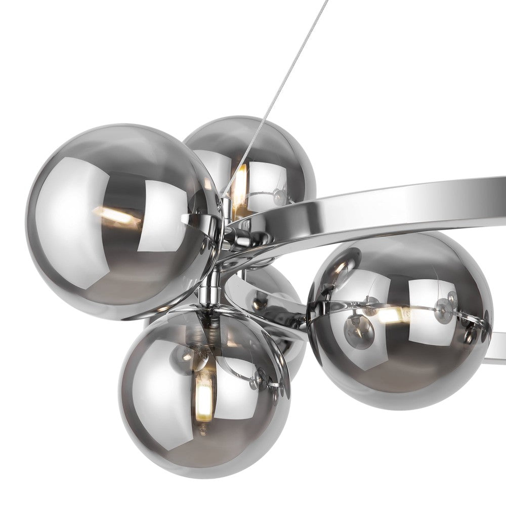 Dallas Circular Pendant Lamp With Chrome Styling-Maytoni-South Charlotte Fine Lighting