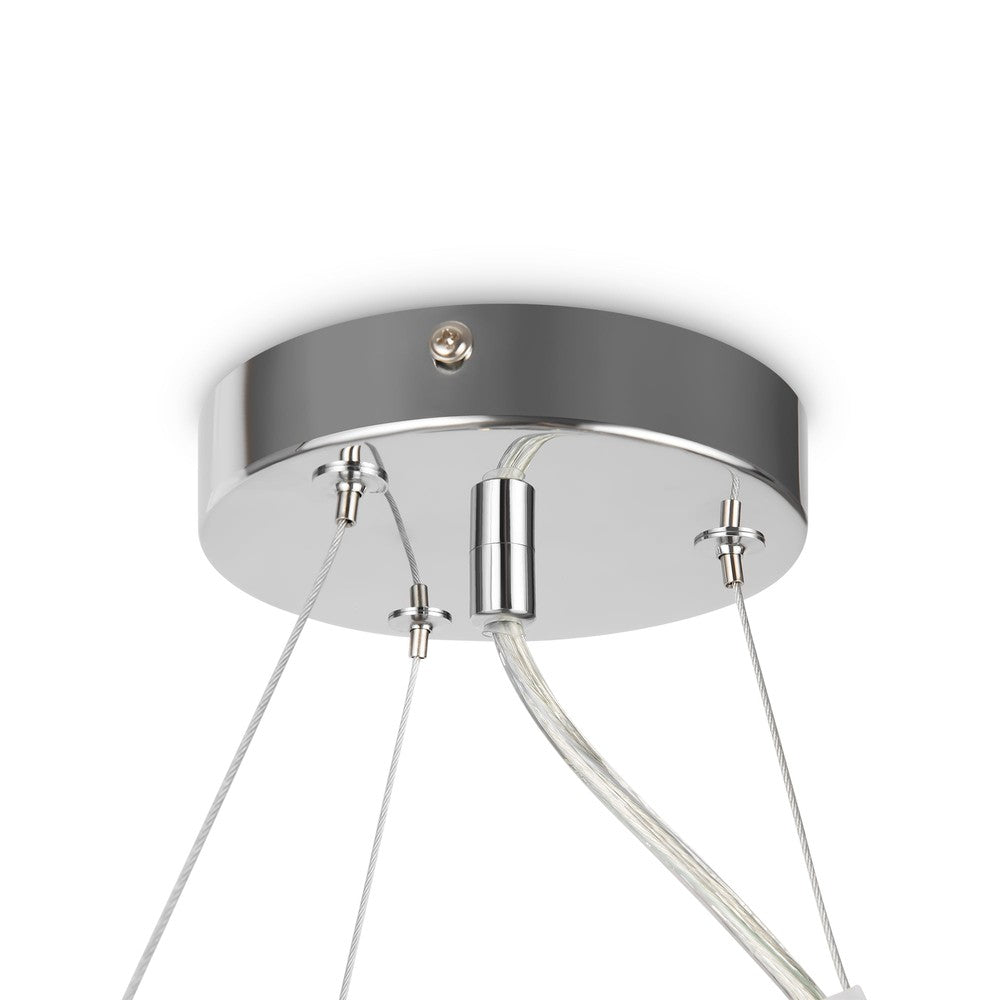 Dallas Circular Pendant Lamp With Chrome Styling-Maytoni-South Charlotte Fine Lighting