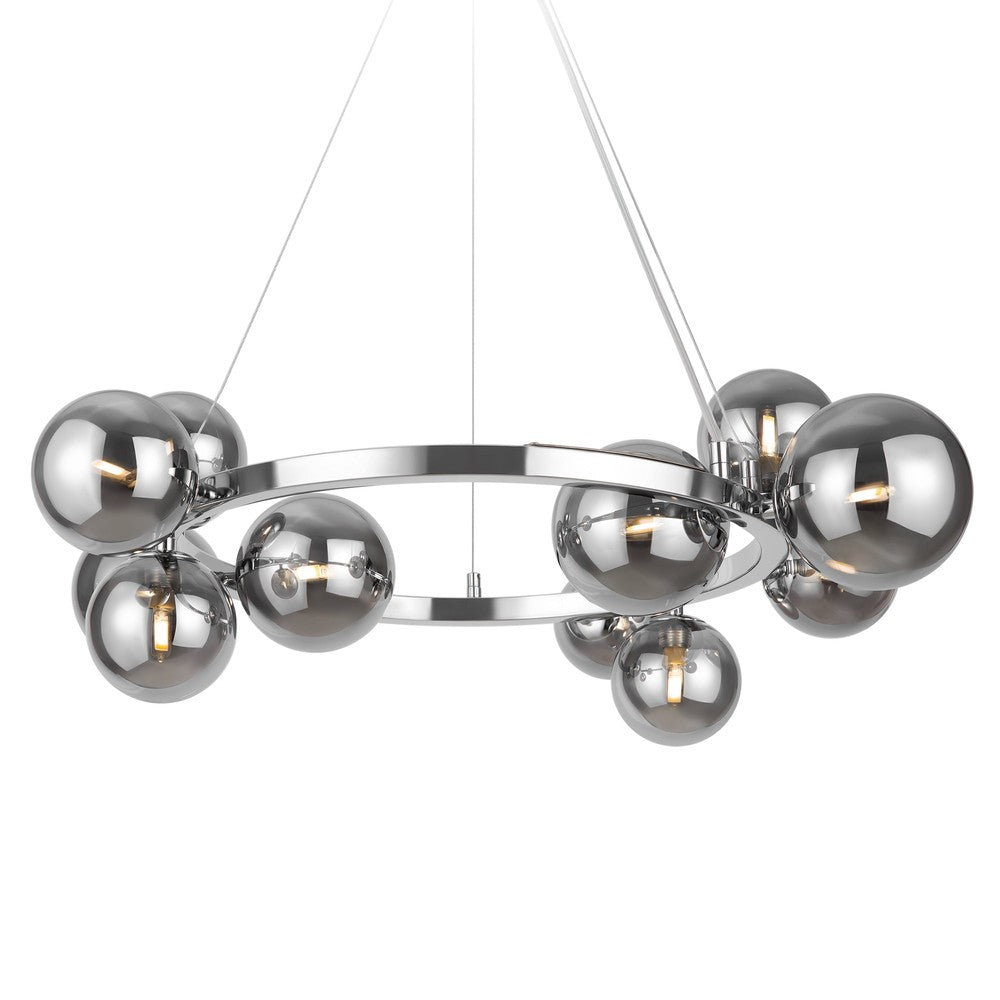 Dallas Circular Pendant Lamp With Chrome Styling-Maytoni-South Charlotte Fine Lighting