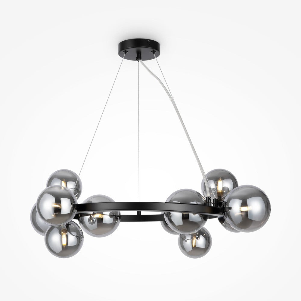 Dallas Circular Pendant Lights With Smoky Shades-Maytoni-South Charlotte Fine Lighting