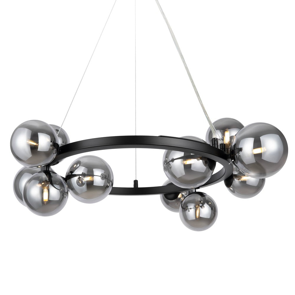 Dallas Circular Pendant Lights With Smoky Shades-Maytoni-South Charlotte Fine Lighting