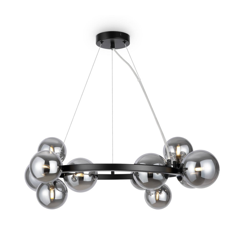 Dallas Circular Pendant Lights With Smoky Shades-Maytoni-South Charlotte Fine Lighting