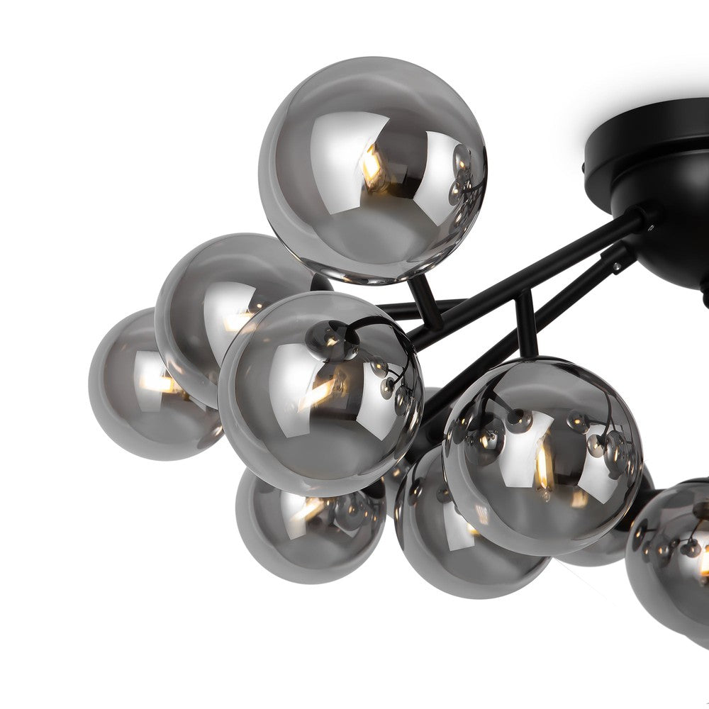 Dallas Cluster Chandelier In Black-Maytoni-South Charlotte Fine Lighting