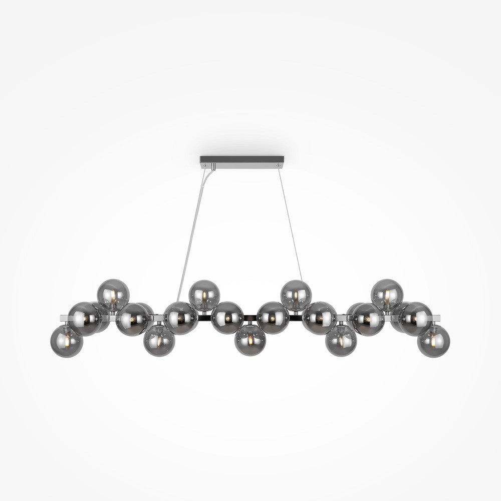 Dallas Linear Twist Pendant Lamp With Chrome Styling-Maytoni-South Charlotte Fine Lighting