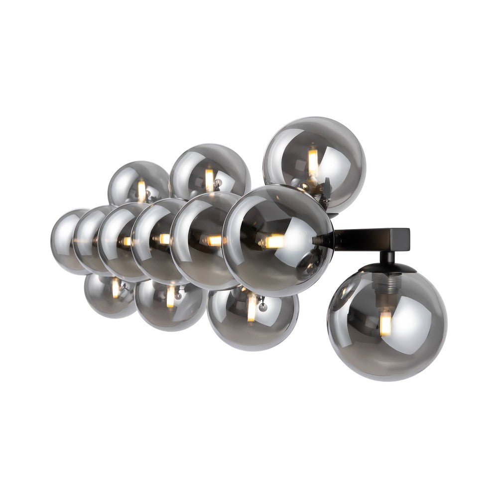 Dallas Long Wave Wall Lamp In Black-Maytoni-South Charlotte Fine Lighting