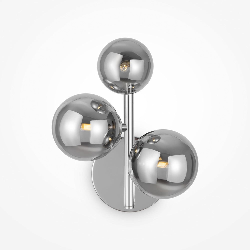 Dallas Three Way Wall Lamp With Chrome Styling-Maytoni-South Charlotte Fine Lighting