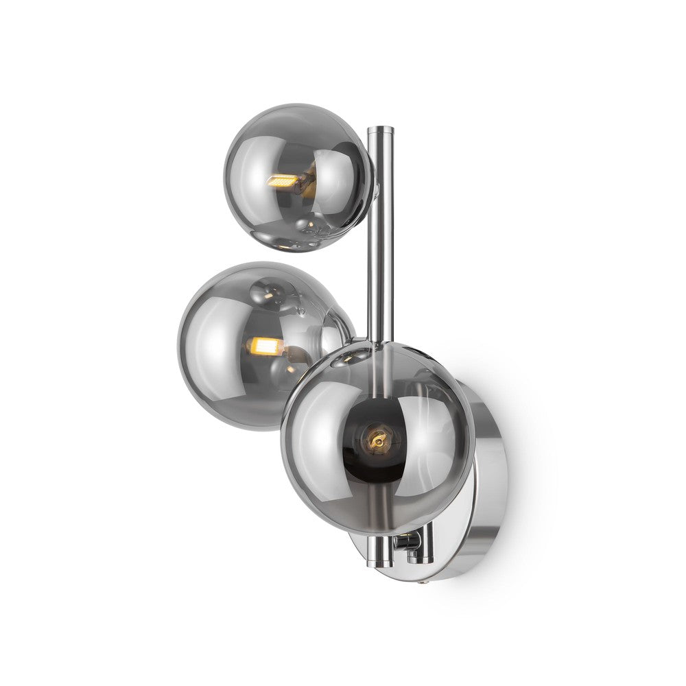 Dallas Three Way Wall Lamp With Chrome Styling-Maytoni-South Charlotte Fine Lighting