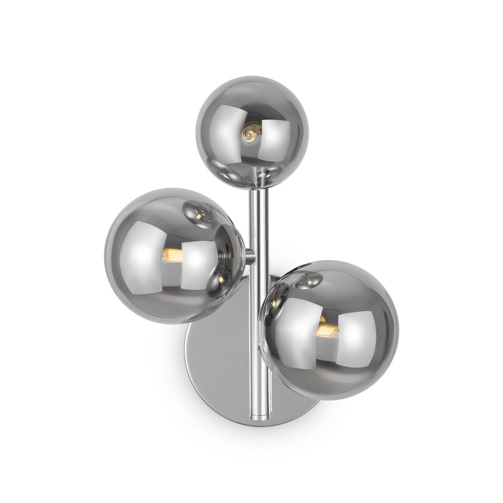 Dallas Three Way Wall Lamp With Chrome Styling-Maytoni-South Charlotte Fine Lighting