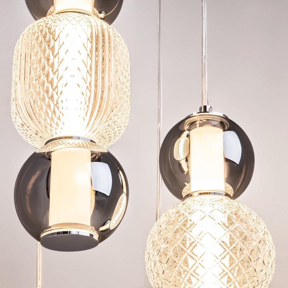 Drop Pendant Lamp With Chrome Styling - Five Lights-Maytoni-South Charlotte Fine Lighting