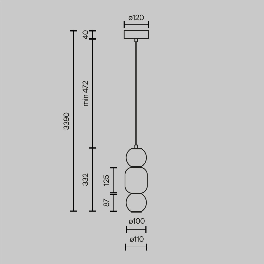 Drop Pendant Lamp With Chrome Styling-Maytoni-South Charlotte Fine Lighting