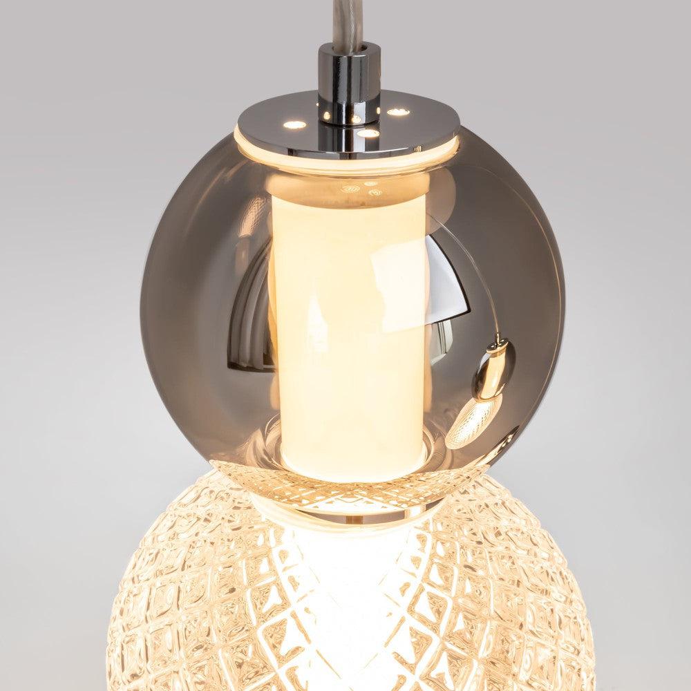 Drop Pendant Lamp With Chrome Styling - Three Lights-Maytoni-South Charlotte Fine Lighting