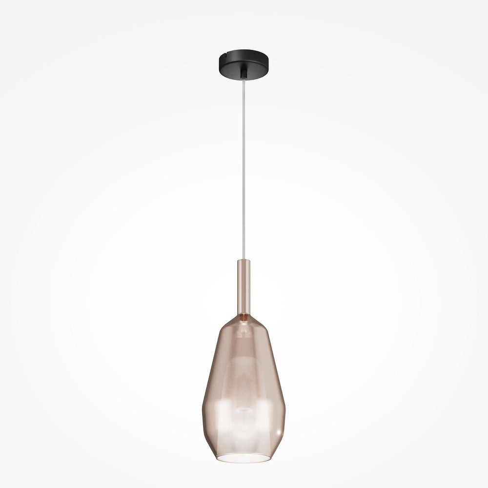 Duality Industrial Pendant Lamp With Brown Shade-Maytoni-South Charlotte Fine Lighting