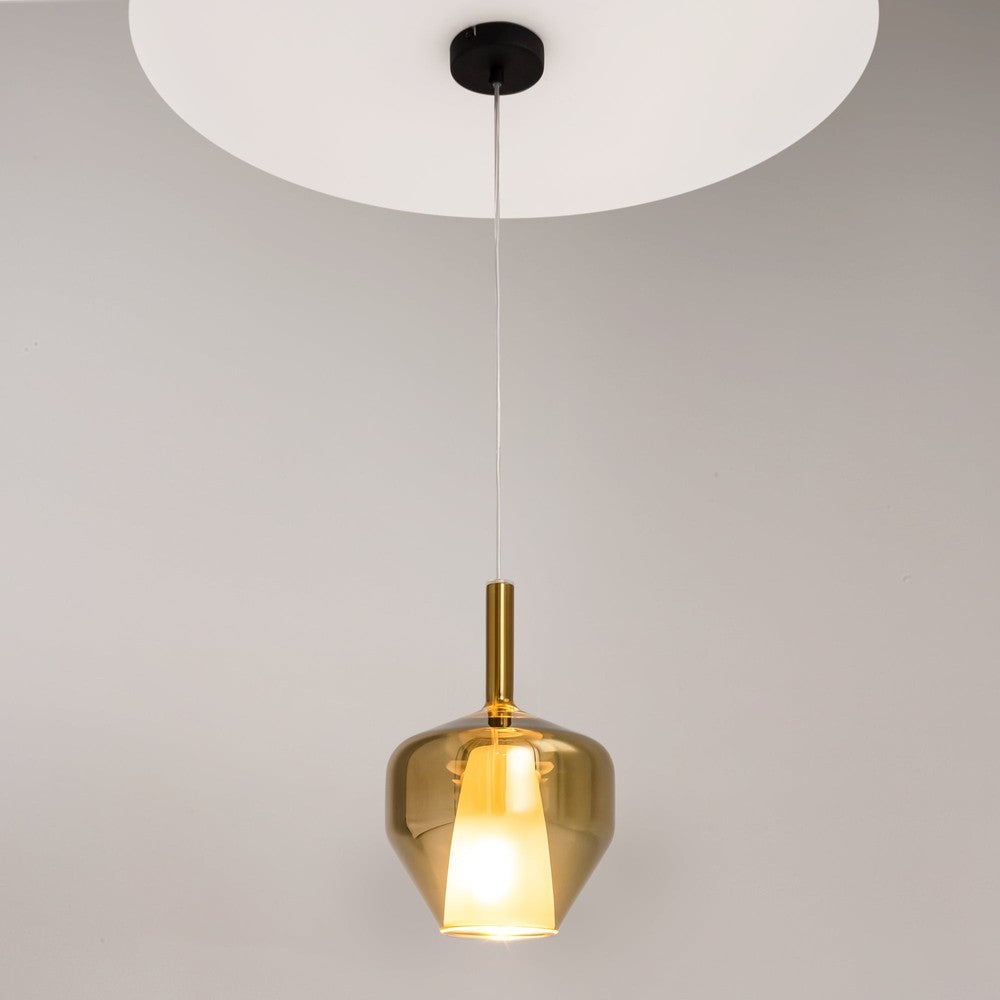 Duality Industrial Pendant Lamp With Gold Shade-Maytoni-South Charlotte Fine Lighting