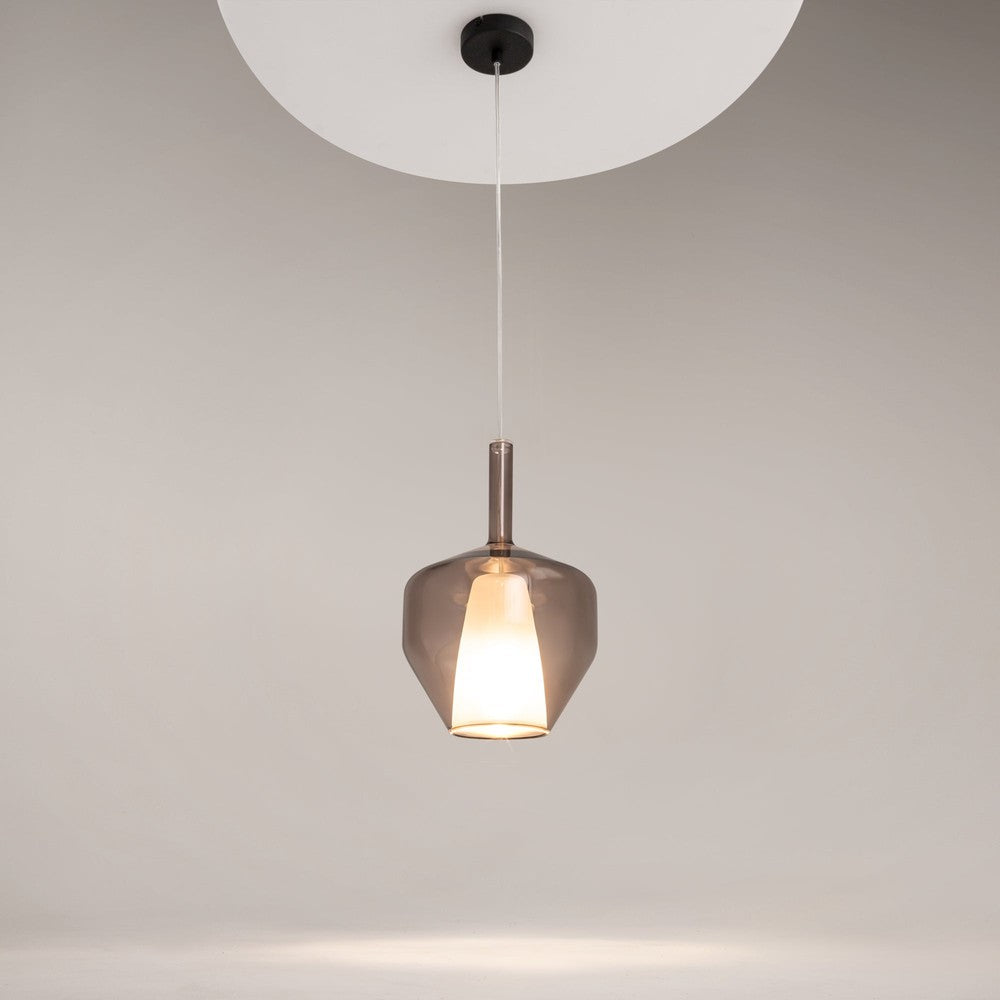 Duality Pendant Lamp With Brown Shade-Maytoni-South Charlotte Fine Lighting