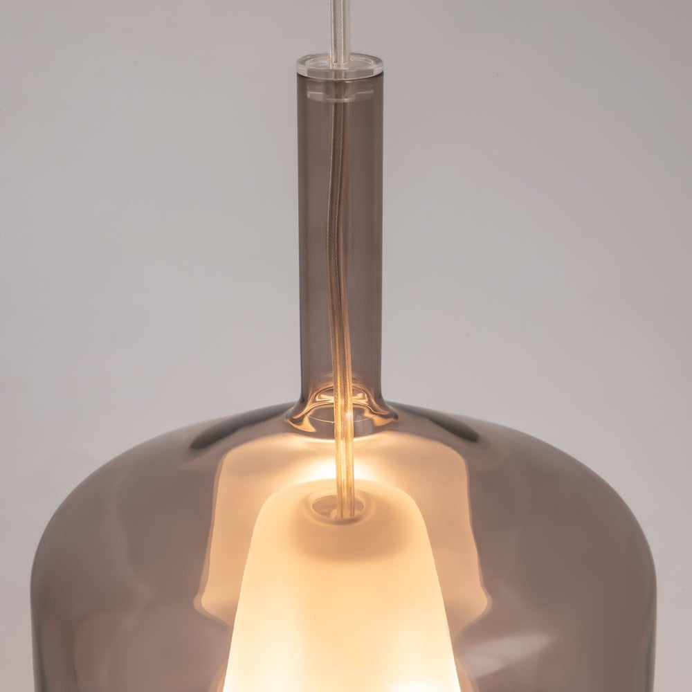 Duality Pendant Lamp With Brown Shade-Maytoni-South Charlotte Fine Lighting