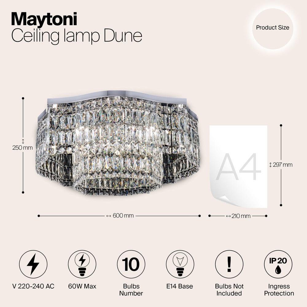 Dune Chandelier With Chrome Styling-Maytoni-South Charlotte Fine Lighting