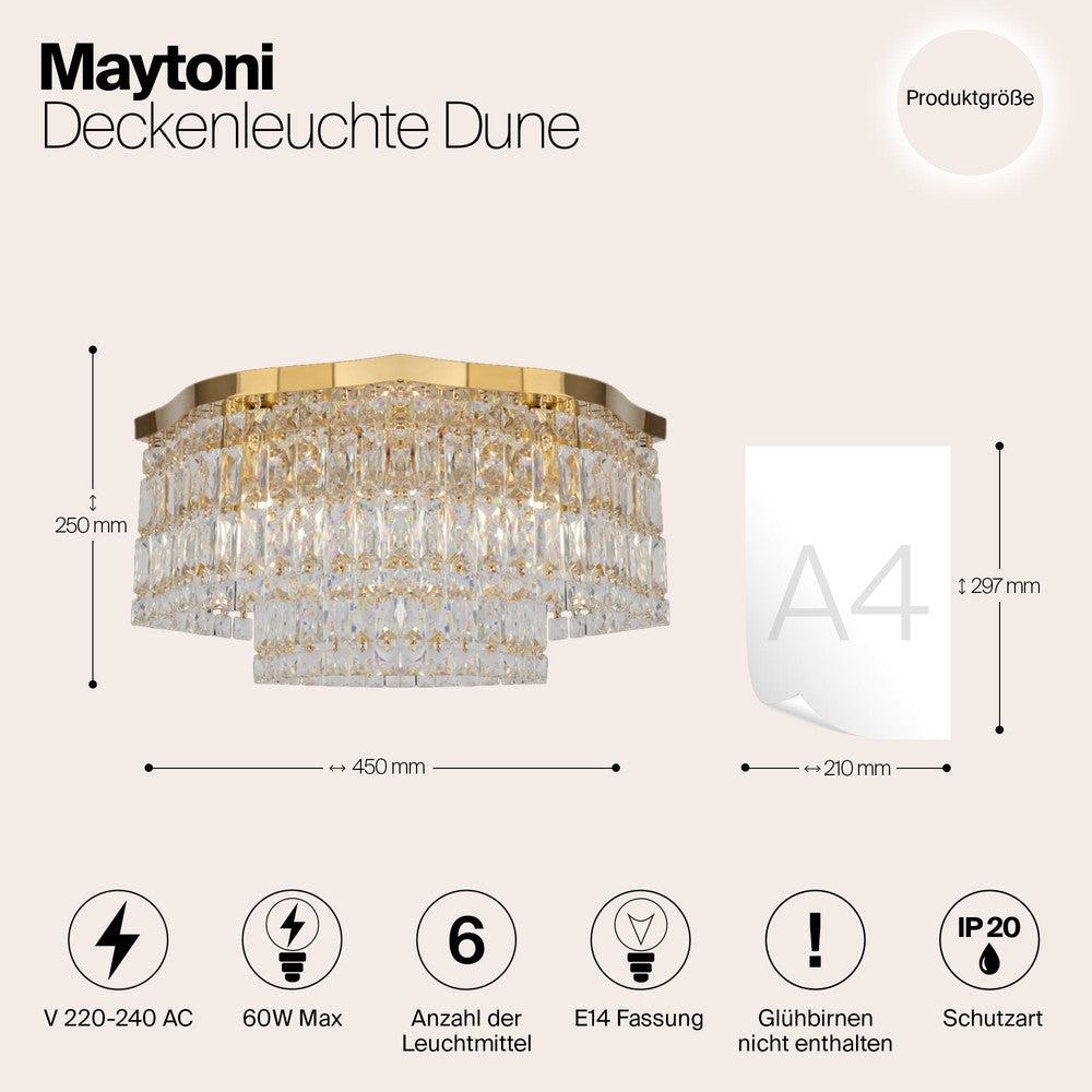 Dune Chandelier With Gold Styling-Maytoni-South Charlotte Fine Lighting