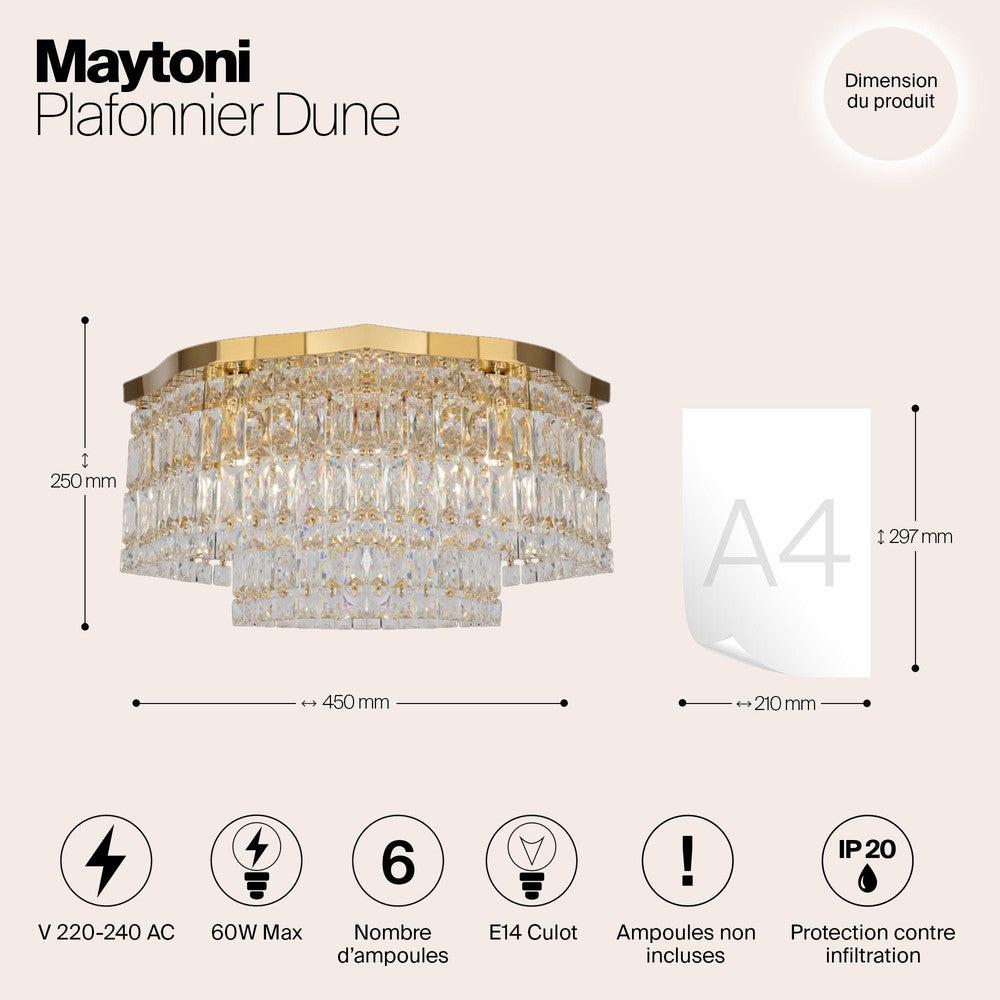 Dune Chandelier With Gold Styling-Maytoni-South Charlotte Fine Lighting