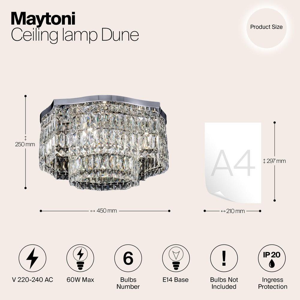 Dune Deep Chandelier With Chrome Styling-Maytoni-South Charlotte Fine Lighting