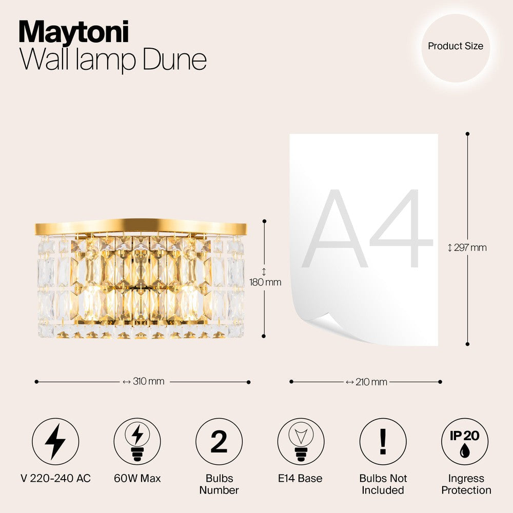 Dune Wall Lamp With Gold Styling-Maytoni-South Charlotte Fine Lighting