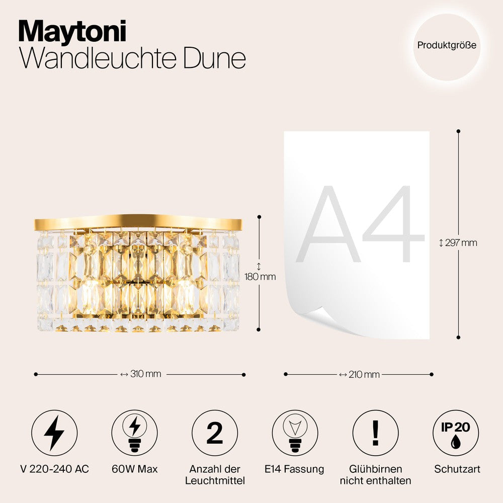 Dune Wall Lamp With Gold Styling-Maytoni-South Charlotte Fine Lighting