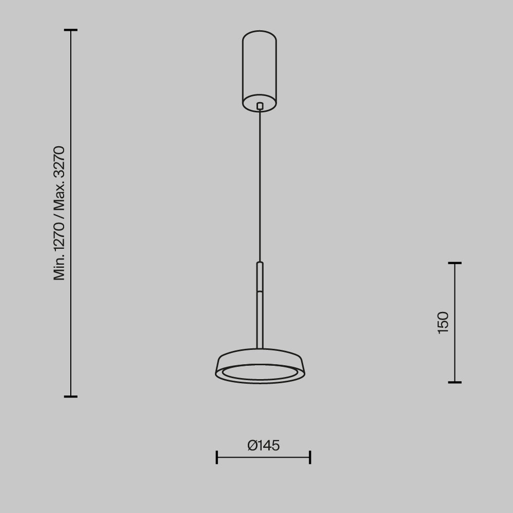 El Pendant Lamp In Black - Narrow-Maytoni-South Charlotte Fine Lighting