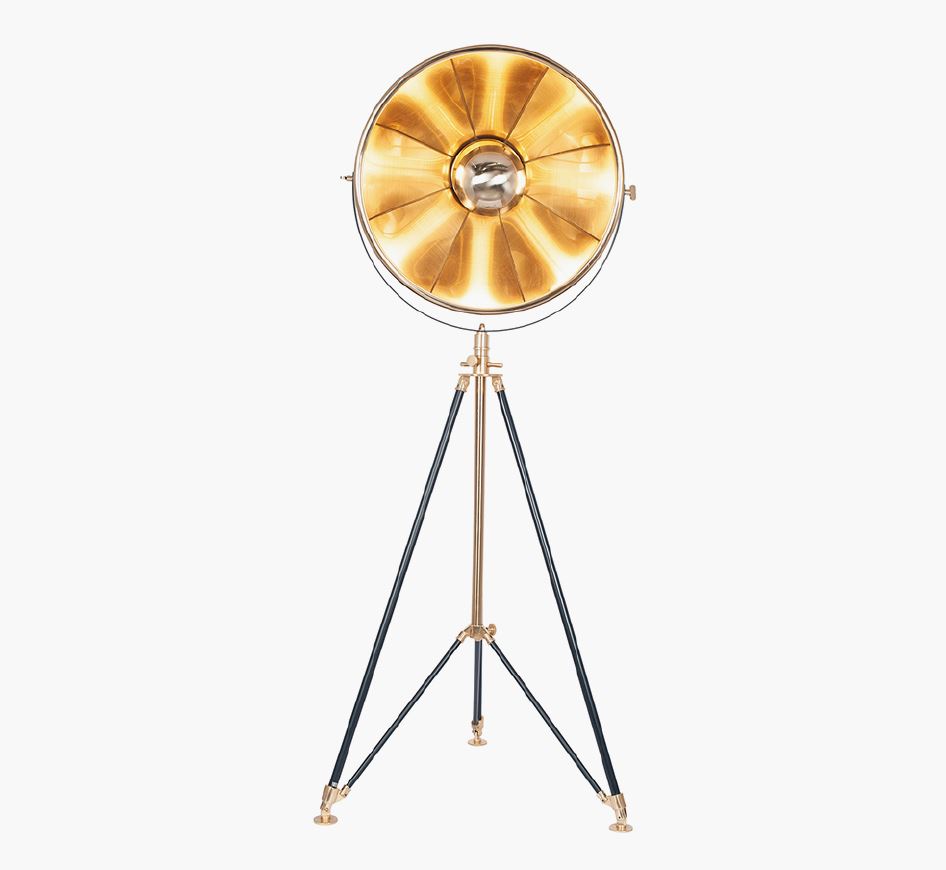Elstree Black and Gold Metal Tripod Standing Lamp
