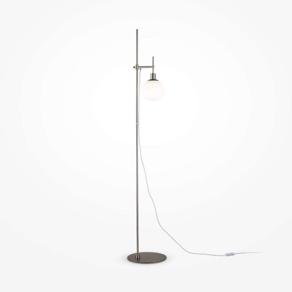 Erich Floor Lamp With Nickel Styling-Maytoni-South Charlotte Fine Lighting