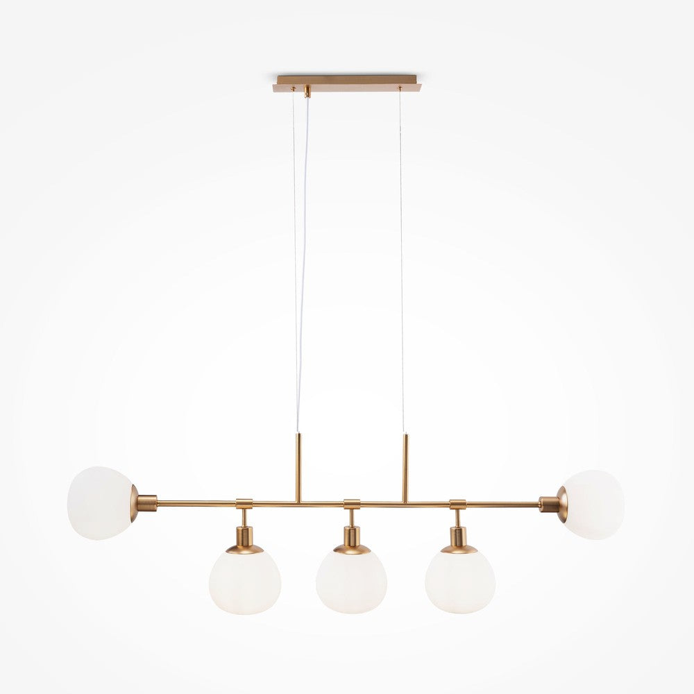 Erich Linear Pendant Lamp With Brass Styling-Maytoni-South Charlotte Fine Lighting