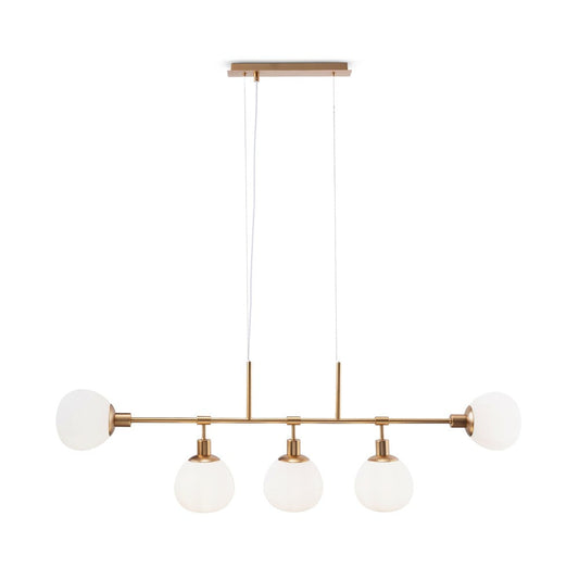 Erich Linear Pendant Lamp With Brass Styling-Maytoni-South Charlotte Fine Lighting