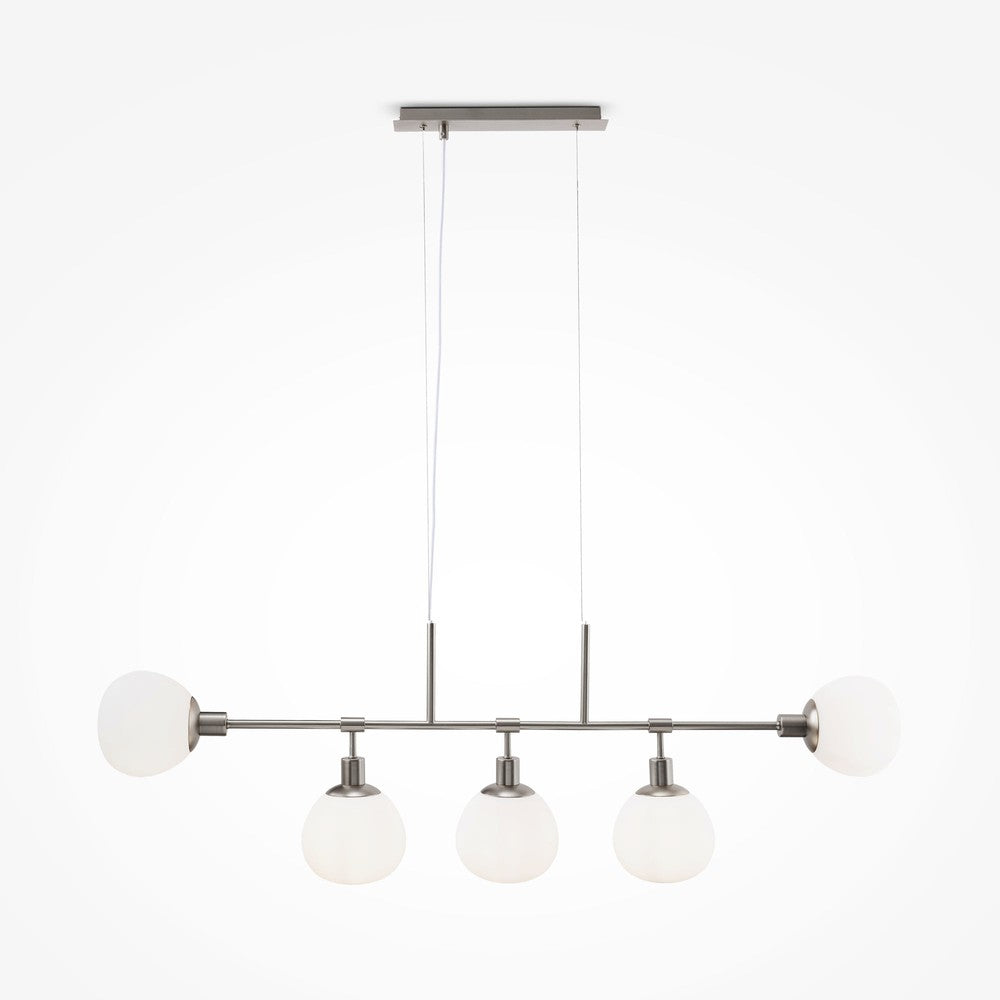 Erich Linear Pendant Lamp With Nickel Styling-Maytoni-South Charlotte Fine Lighting