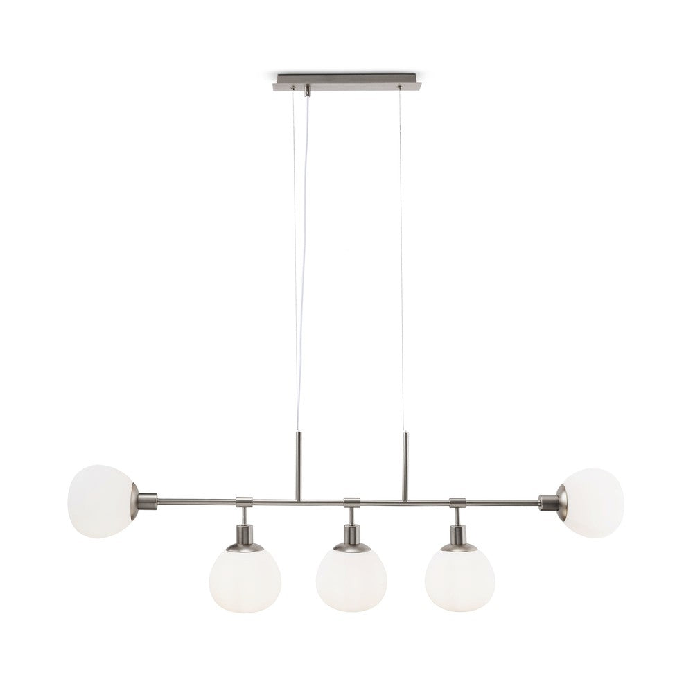 Erich Linear Pendant Lamp With Nickel Styling-Maytoni-South Charlotte Fine Lighting