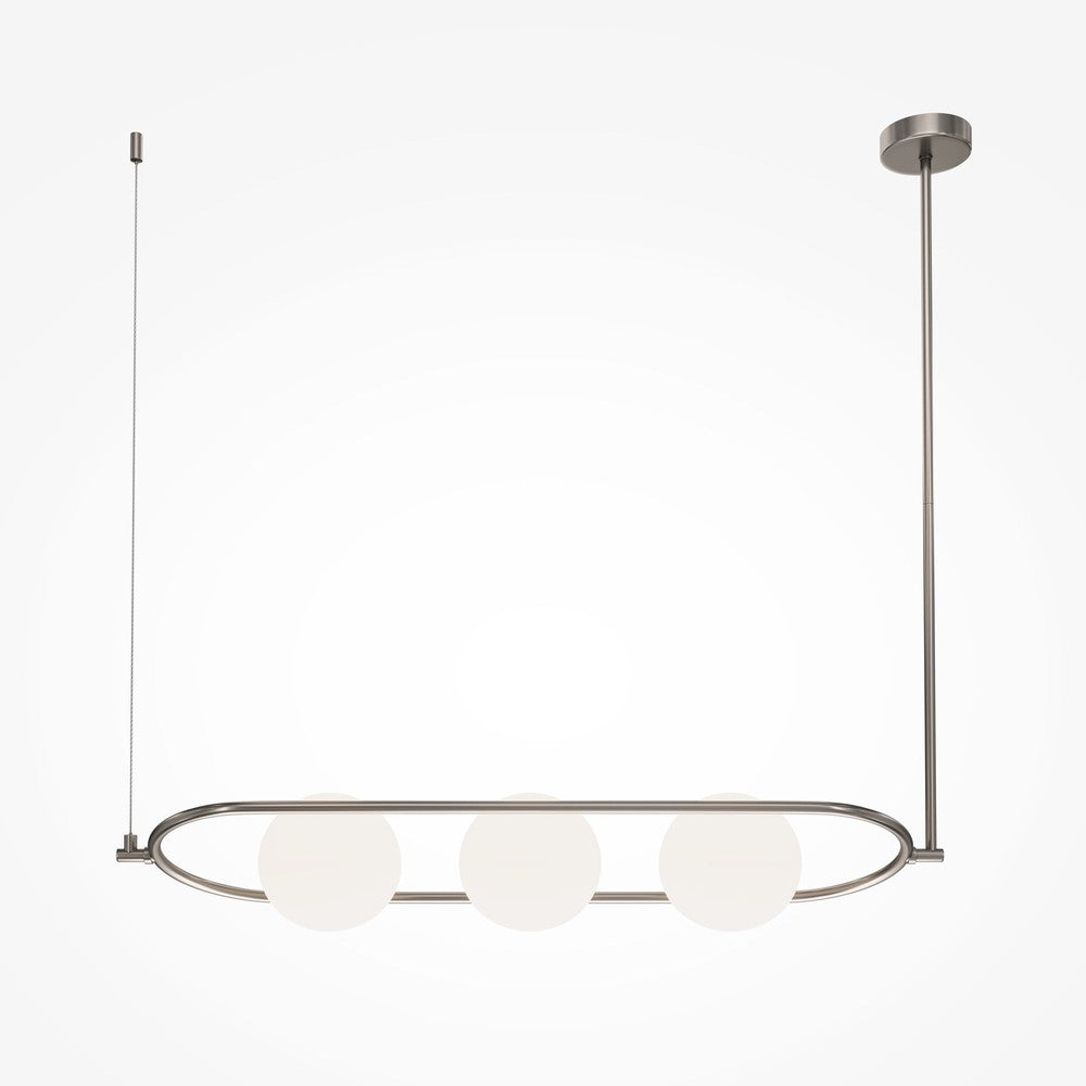 Erich Lozenge Pendant Lamp With Nickel Styling-Maytoni-South Charlotte Fine Lighting