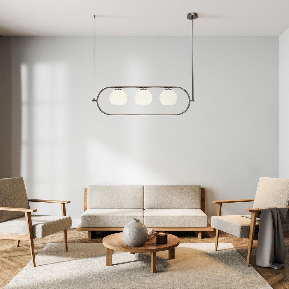 Erich Lozenge Pendant Lamp With Nickel Styling-Maytoni-South Charlotte Fine Lighting