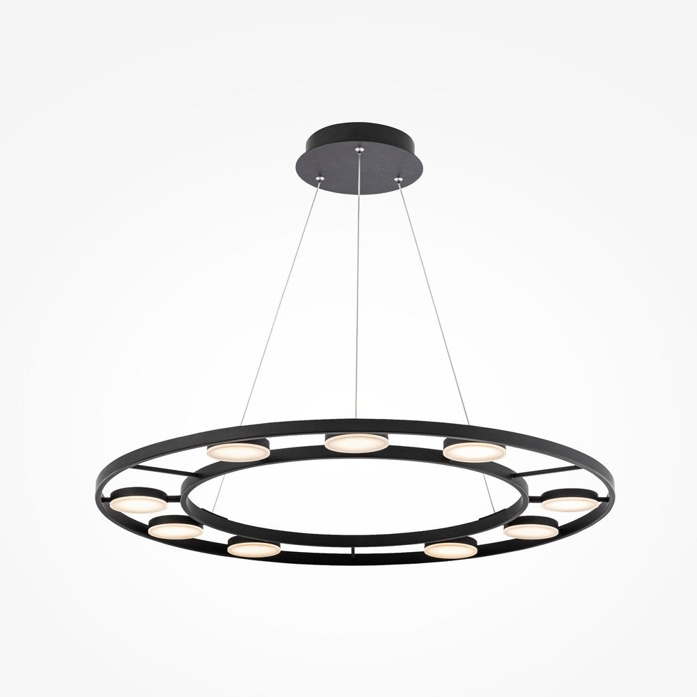 Fad Pendant Lamp In Black - Ring-Maytoni-South Charlotte Fine Lighting