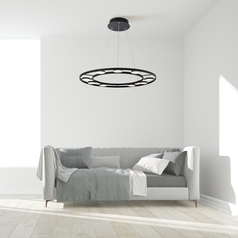 Fad Pendant Lamp In Black - Ring-Maytoni-South Charlotte Fine Lighting