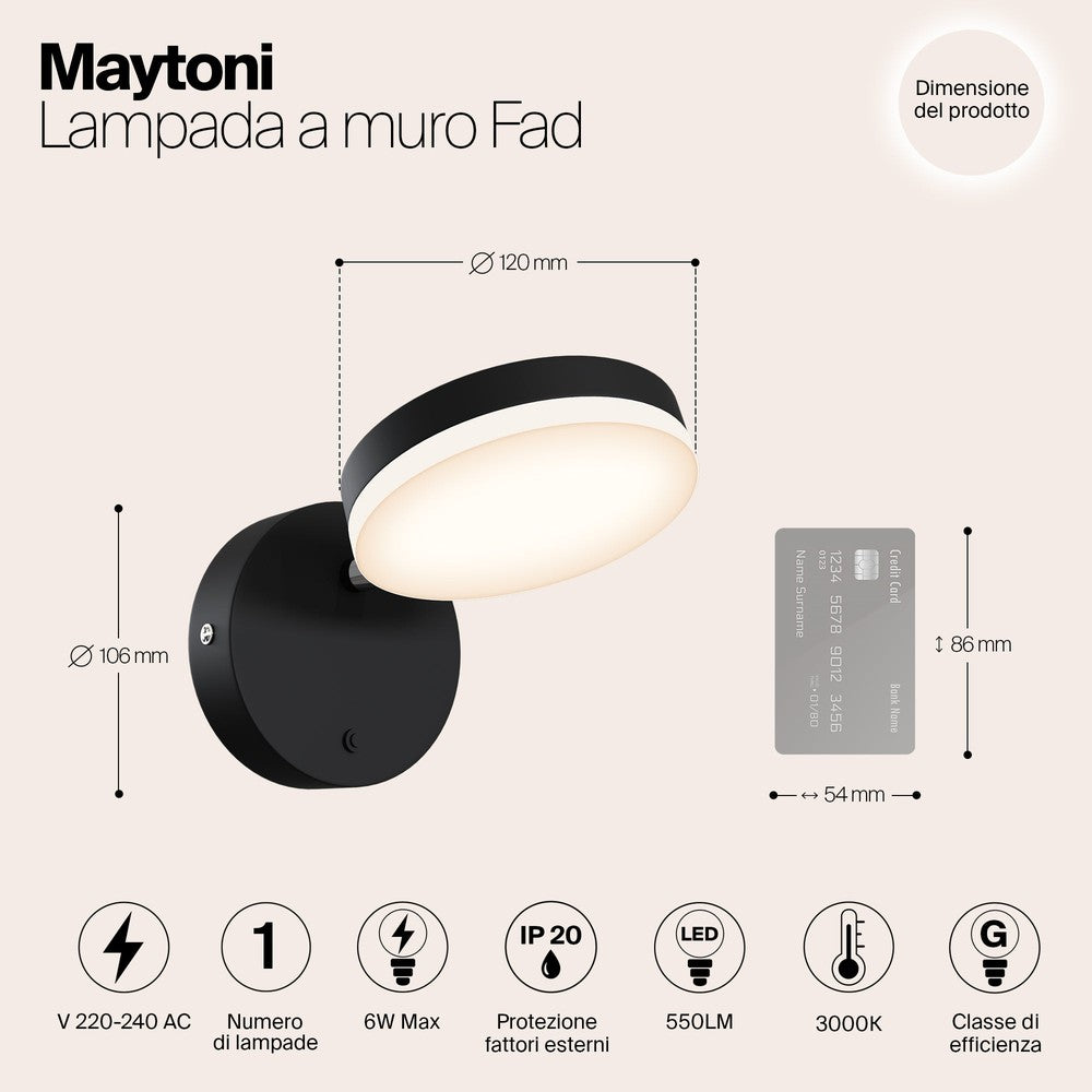 Fad Wall Lamp Classic In Black-Maytoni-South Charlotte Fine Lighting