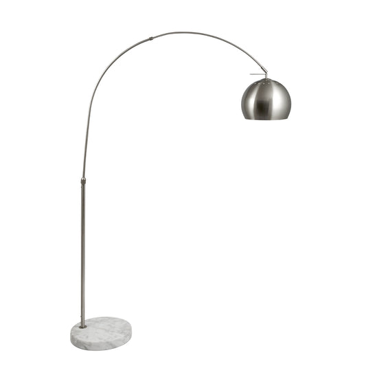 The Feliciani living room reading lamp in brushed silver metal