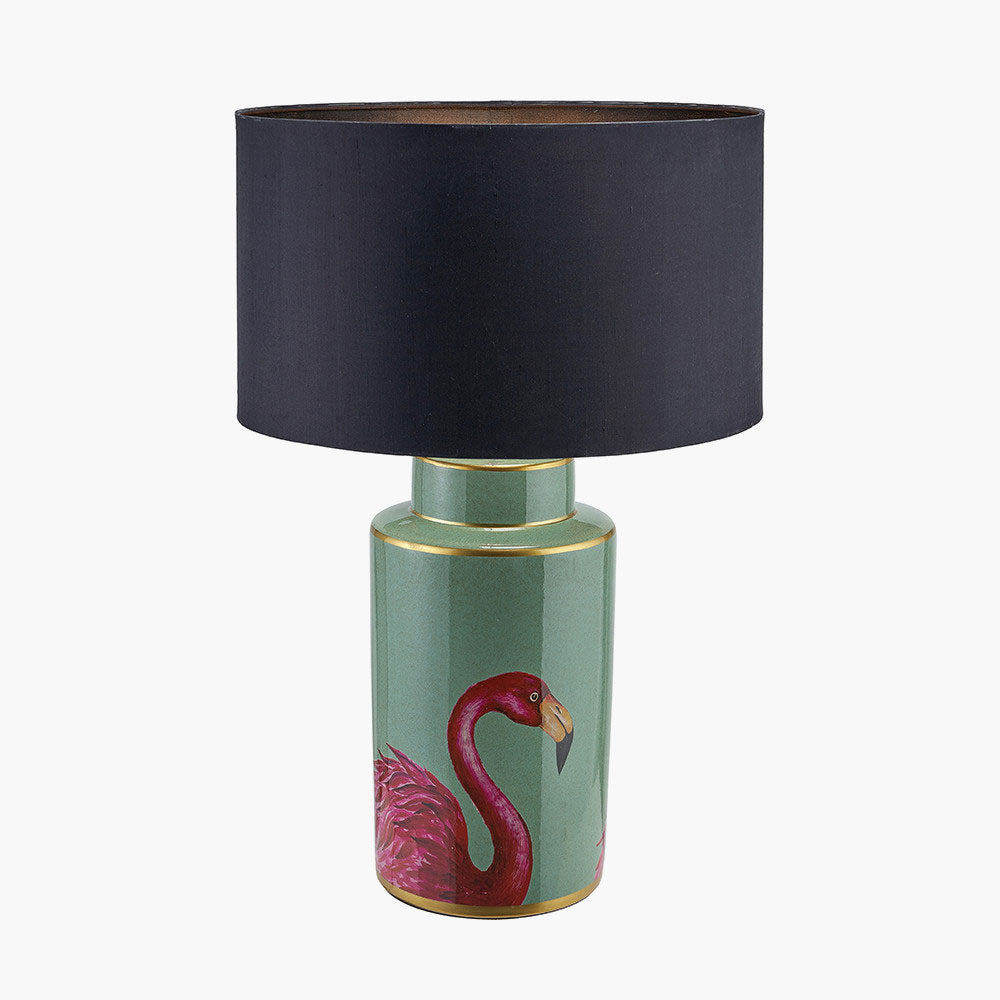 Flamingo table lamp with optional blue black lampshade